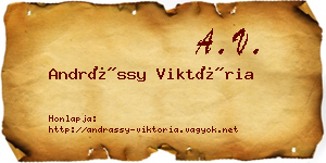 Andrássy Viktória névjegykártya