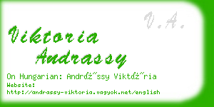 viktoria andrassy business card